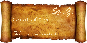 Szuhai Zámor névjegykártya